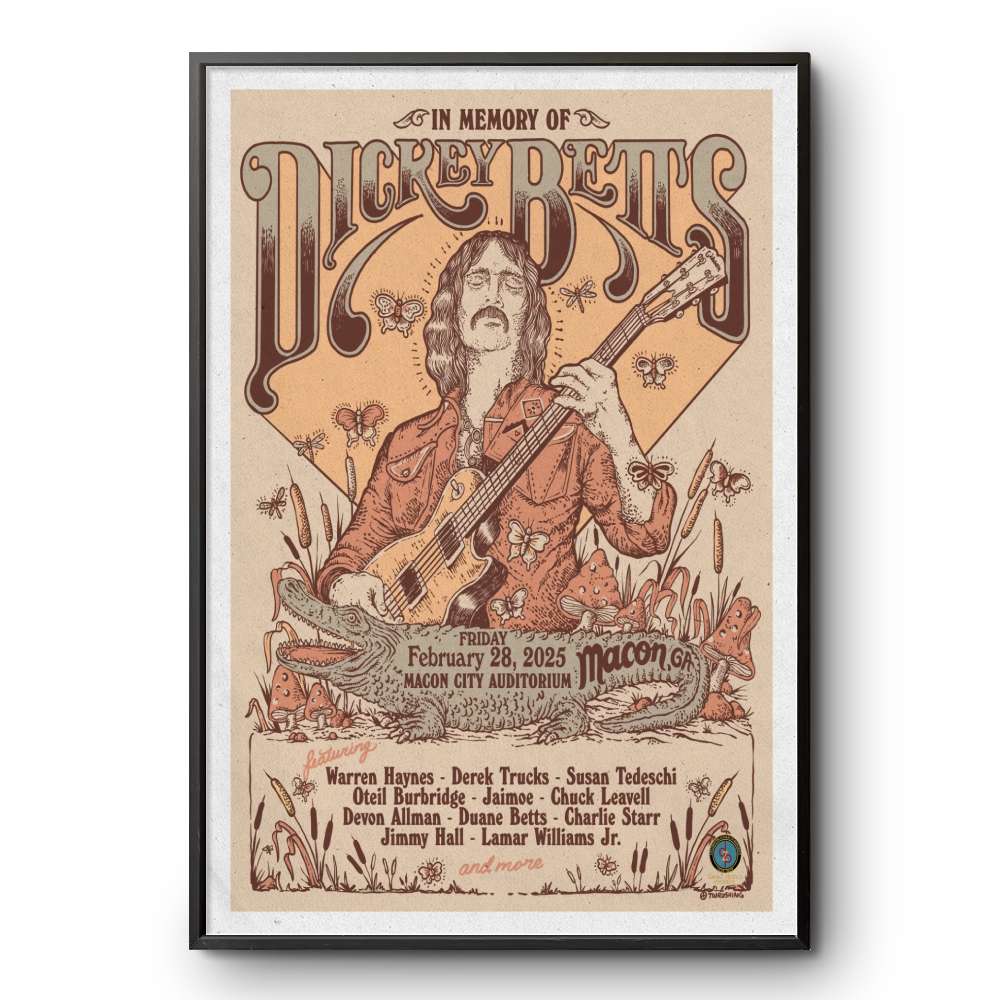 February 28 2025 In Memory Of Dickey Betts Macon City Auditorium Macon, GA Poster