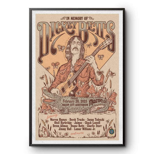 February 28 2025 In Memory Of Dickey Betts Macon City Auditorium Macon, GA Poster