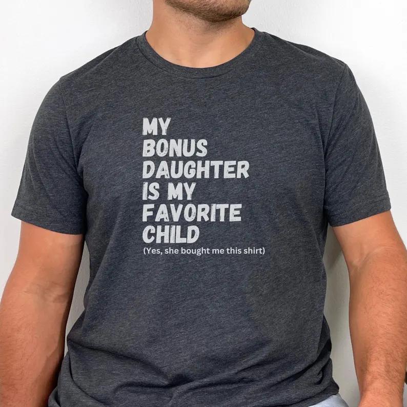 Bonus Dad Fathers Day T Shirt, Unique Stepped Up Dad Shirt, Step Dad Gift For Fathers Day, Stepdad Gift, Unisex Short Sleeve Tee, Casual Clothing