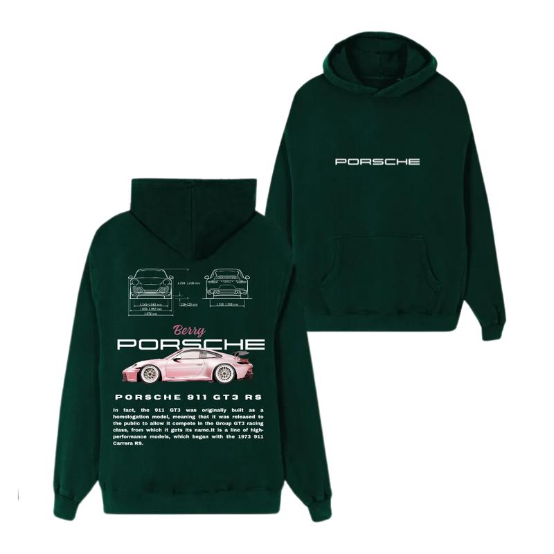 Porsche 911 GT3 RS-Pink Berry Hoodie, Unisex, Menswear, Street Racing Shirt, Car Hoodie, Boyfriend Gift