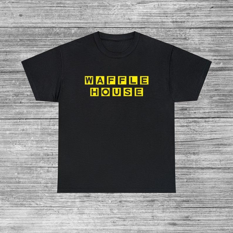 Waffle House T-Shirt Unisex Humor T-Shirt S-, Fights Fight Come For The Waffles Fight Club Funny Gift, Meme Christmas Present Idea Shirt