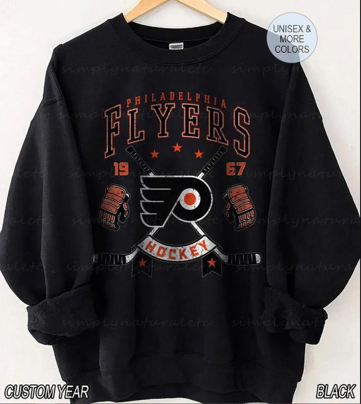 Philadelphia Sweatshirt Crewneck, Vintage Flyers shirt, Philadelphia Hockey Fan shirt, Hockey Tee, Flyers Sweatshirt