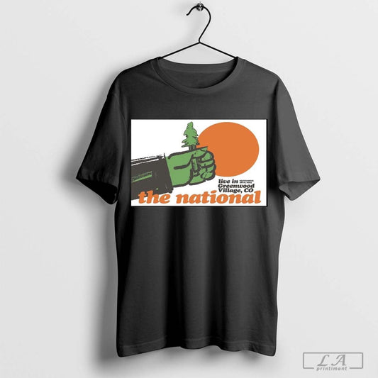 Poster The National September 28, 2024 Fiddlerâ€™s Green Amphitheatre Greenwood Village, CO Tour t-shirt