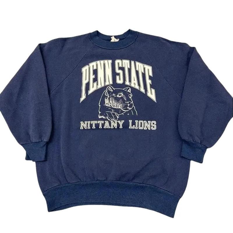 PA- Vintage Style 1980s Penn State Nittany Lions NCAA T-Shirt Sweatshirt Pullover Hoodie Reprinted Gift For NCAA Fans Cotton Menswear