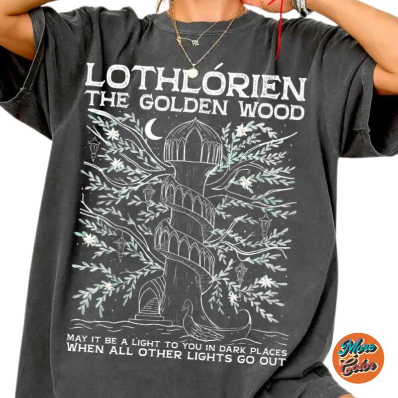 Golden Wood Lord of the Rings Shirt, Cotton Unisex T-shirt, Crew Neck, Size S- 4xl, Menswear Top, Womenswear Top Underwear Streetwear