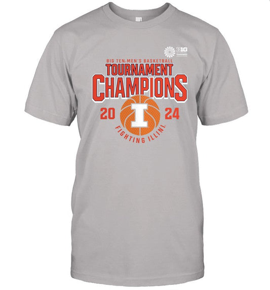 Illinois Fighting Illini 2024 Big Ten Basketball Tournament Champions T-Shirt