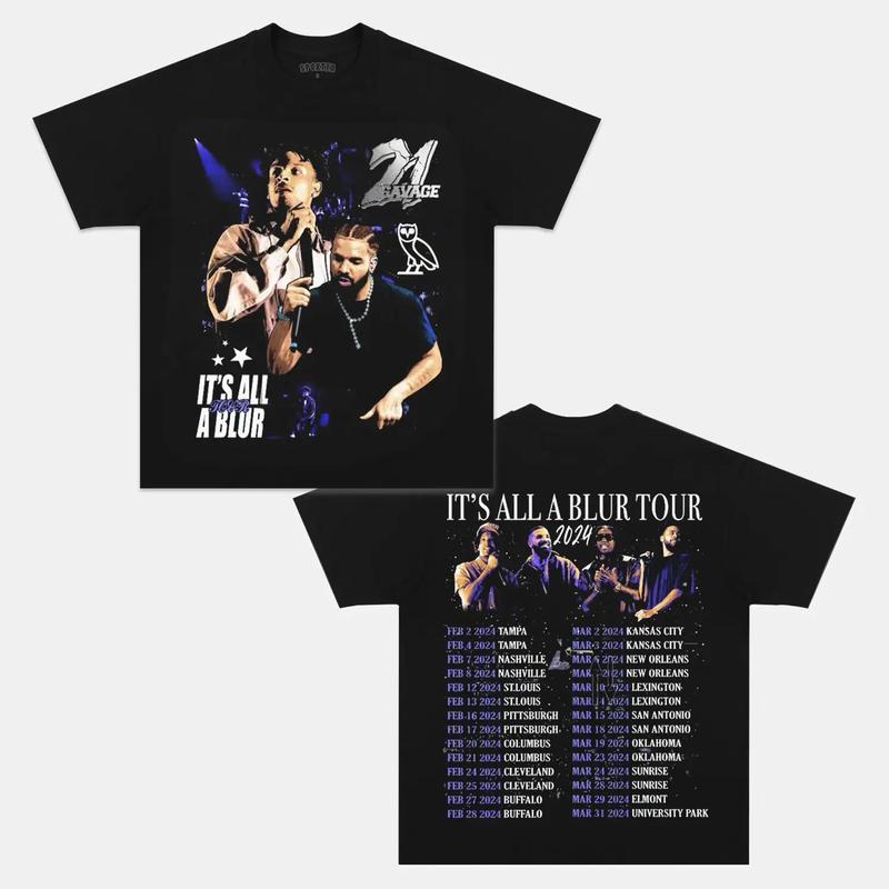 21 savage & DRAKE Double Printed Short Sleeve Tee Cotton Vintage Shirt To Match Sneaker Hiphop Clothing Rapper Merch Shirt, Hiphop Tour Concert 2024, Gift For Fan Y2K Aesthetic Hoodie Sweatshirt