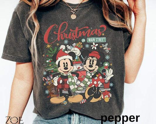 Vintage Mickeys Minnie WDW Christmas On Main Street Shirt,WDW Christmas Mickeys Shirt,Mickeyss Very Merry Christmas Party