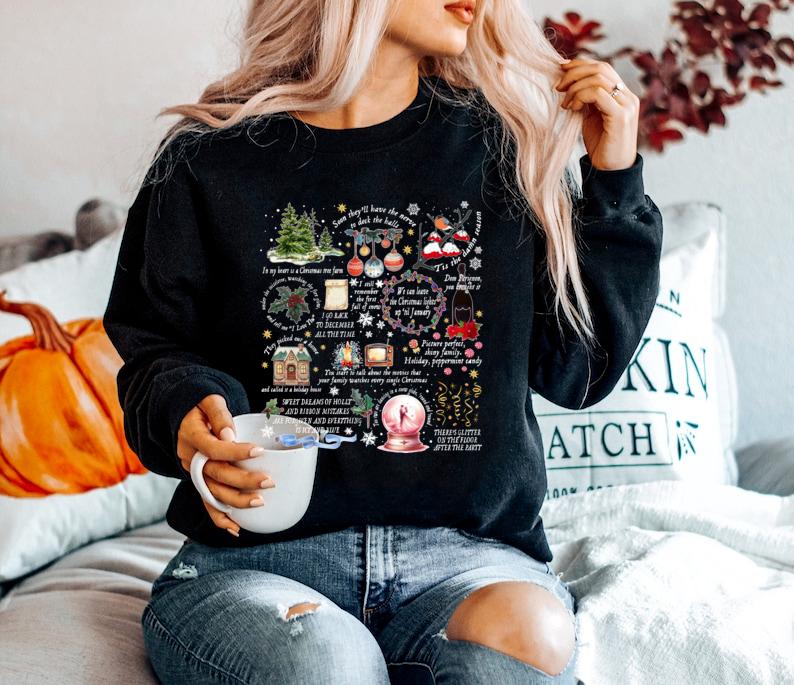 Chrismas Cozy Unisex SweatshirtShirtHoodie, Christmas Song Lyrics Shirt