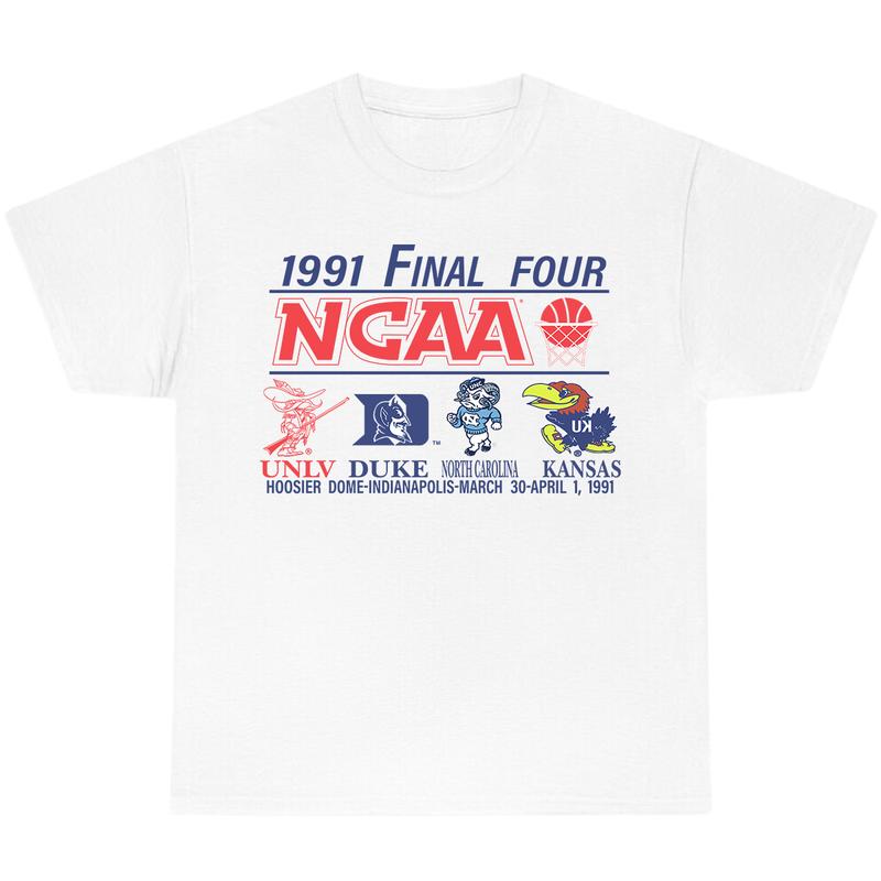 Duke Univ Unc Kansas 1991 Final Four NCAA T-Shirt, Full Color T-Shirt, Unisex T-Shirt, For Men, For Women billabongshirts
