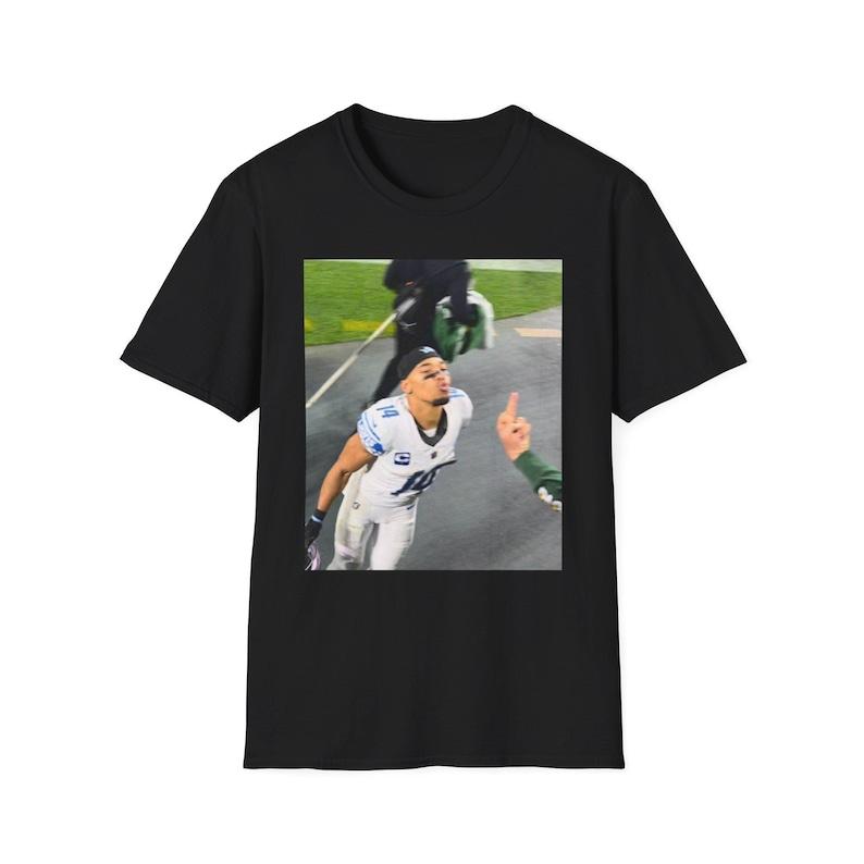 Detroit Football AmonRa St Brown Kiss Meme Unisex T-Shirt, Lions Fan Tee, Detroit Funny Shirt