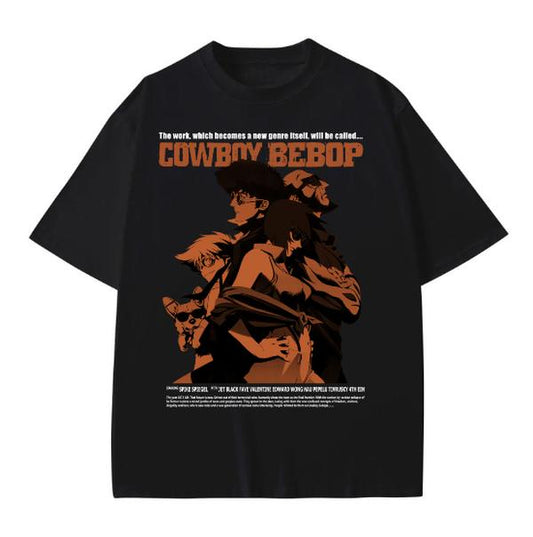 Cowboy Bebop Japanese Anime manga tshirt, Japan Akira manga black tee Cotton Menswear
