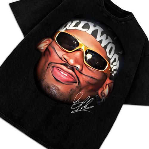 Dennis NWO Hollywood WCW Wrestling 90's Vintage Graphic Design T-Shirt Cotton Menswear Top Basketball