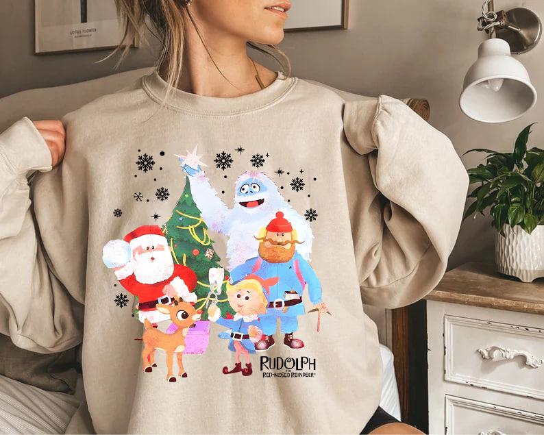 Rudolph The Red Nosed Reindeer Sweatshirt, Rudolph Christmas Sweatshirt, Retro Vintage Christmas Sweatshirt, Christmas Reindeer Sweatshirt
