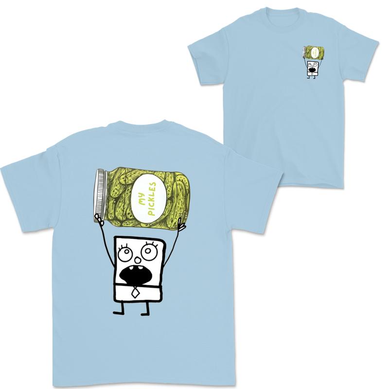 Doodlebob Pickles Essential 2 Sided T-Shirt, Funny Drinking T-Shirt, Summer T-Shirt, Full Color T-Shirt, Unisex T-Shirt, For Men, For Women, Gift For All Menswear Top