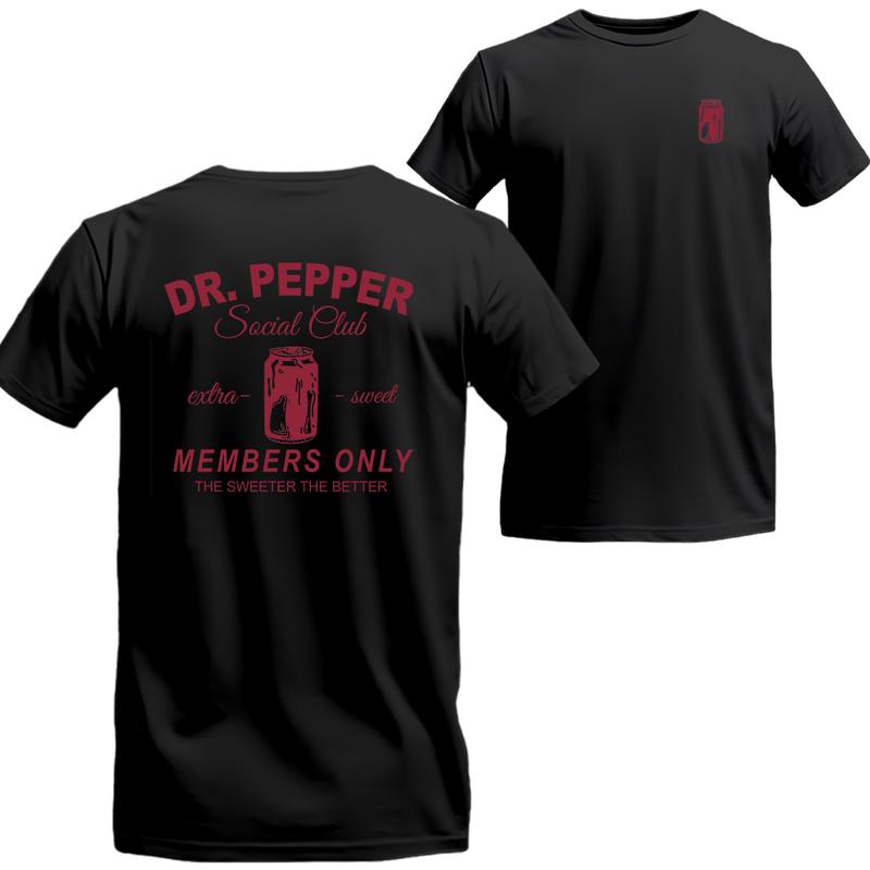 Dr. Pepper Social Club T-shirt, Dr Pepper Shirt, Dr. Pepper Short Sleeve Tee, Beer Shirt Viral Menswear Top