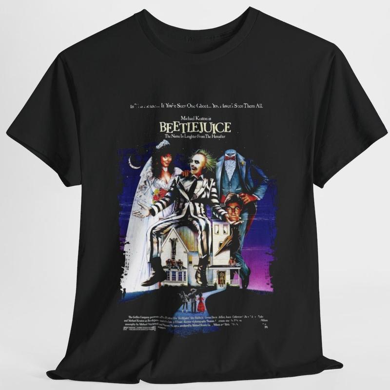 Beetlejuice - Movie Poster Inspired Unisex Streetwear T-Shirt Cotton Menswear