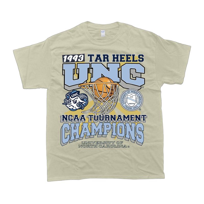 UNC Men Shirt 1993 TAR Heels UNC Champions T-Shirt