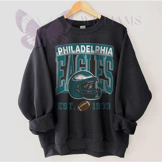 Philadelphia Football Unisex Crewneck, Vintage Style Philadelphia Football Sweatshirt, American Football Sweatshirt, Philadelphia Sweatshirt