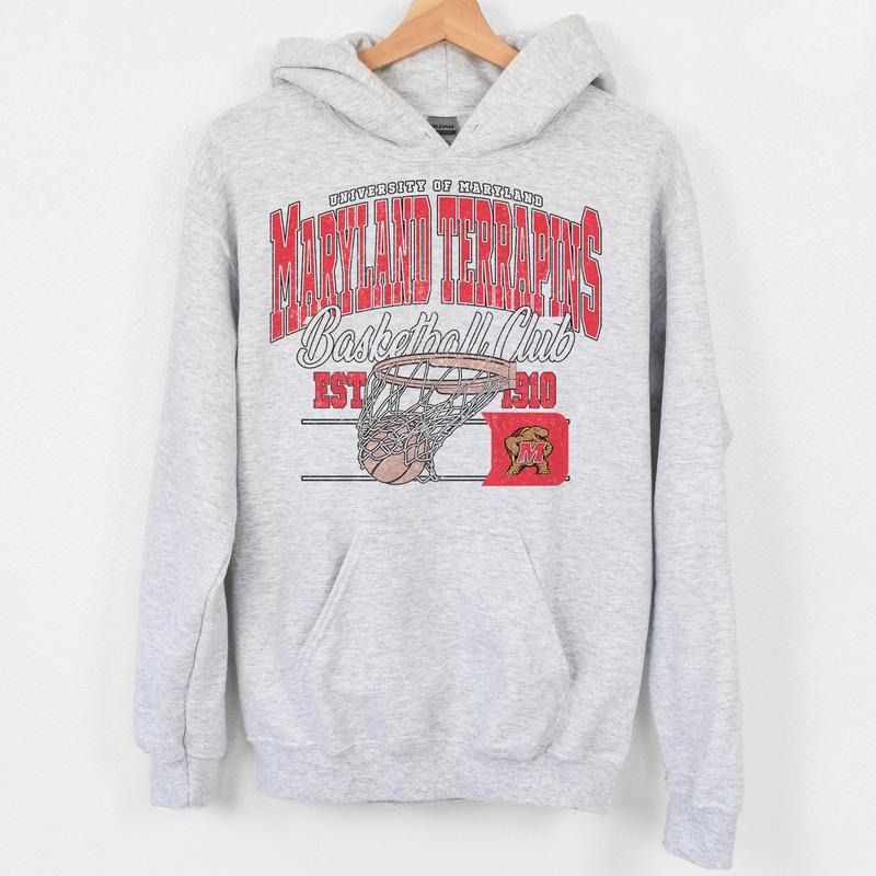 Maryland Terrapins Vintage NCAA Basketball Shirt, University Sport Hoodie, Classic Gift for Fans, Unisex Wear, Cotton T-Shirt, Basketball Style