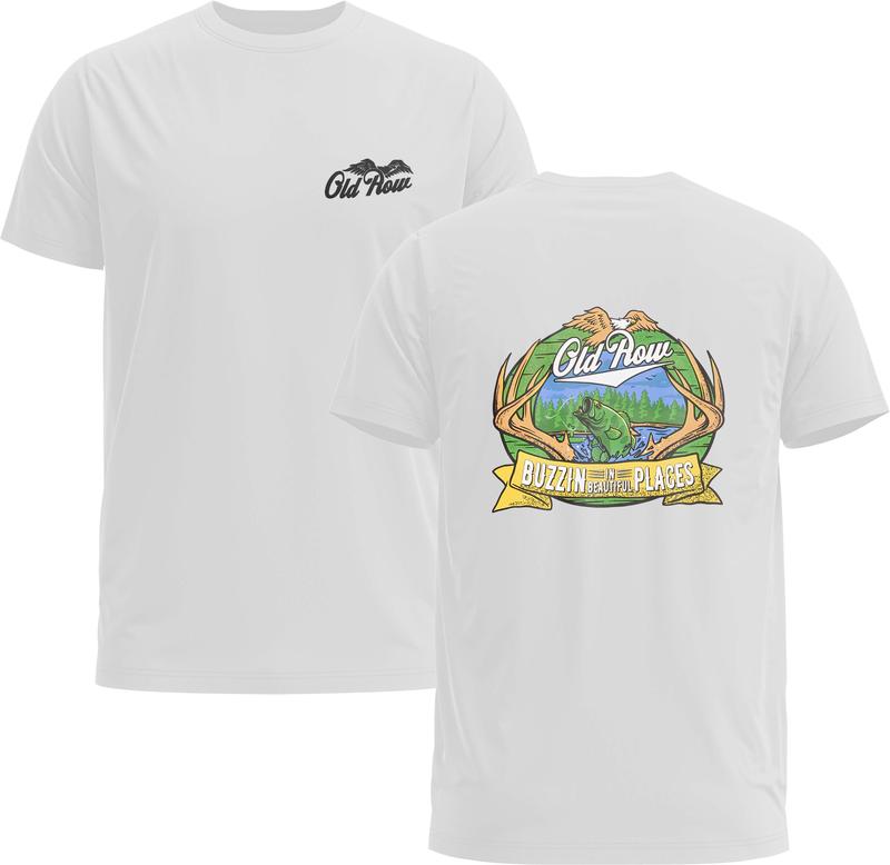 Old Row Buzzin' In Beautiful Places Tee - Old Row Hunting Unisex Print Gift - Gildan 5000 Graphic T-shirt, Full Sizing & Colors, Menswear & Womenswear