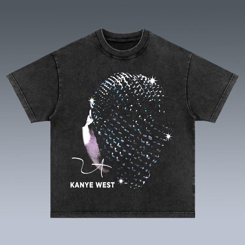 KANYE WEST BIG HEAD 2 SIDES Cotton Vintage Shirt To Match Sneaker Hiphop Clothing Rapper Merch Shirt, Hiphop Tour Concert 2024, Gift For Fan Y2K Aesth