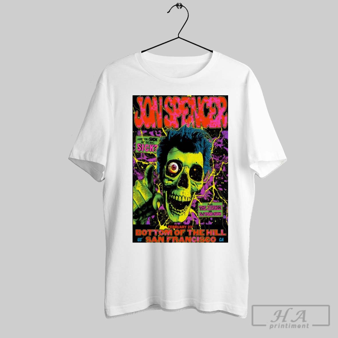 Poster Jon Spencer At Bottom Of The Hill On Feb 23 2025 T Shirt