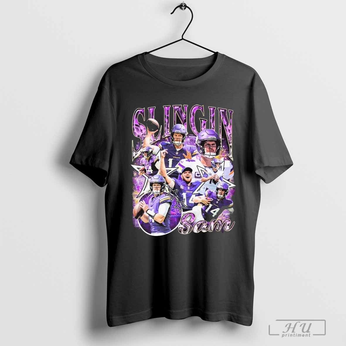 Slingin Sam Darnold Minnesota Vikings Number 14 Graphic T-shirt