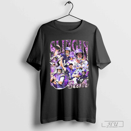 Slingin Sam Darnold Minnesota Vikings Number 14 Graphic T-shirt
