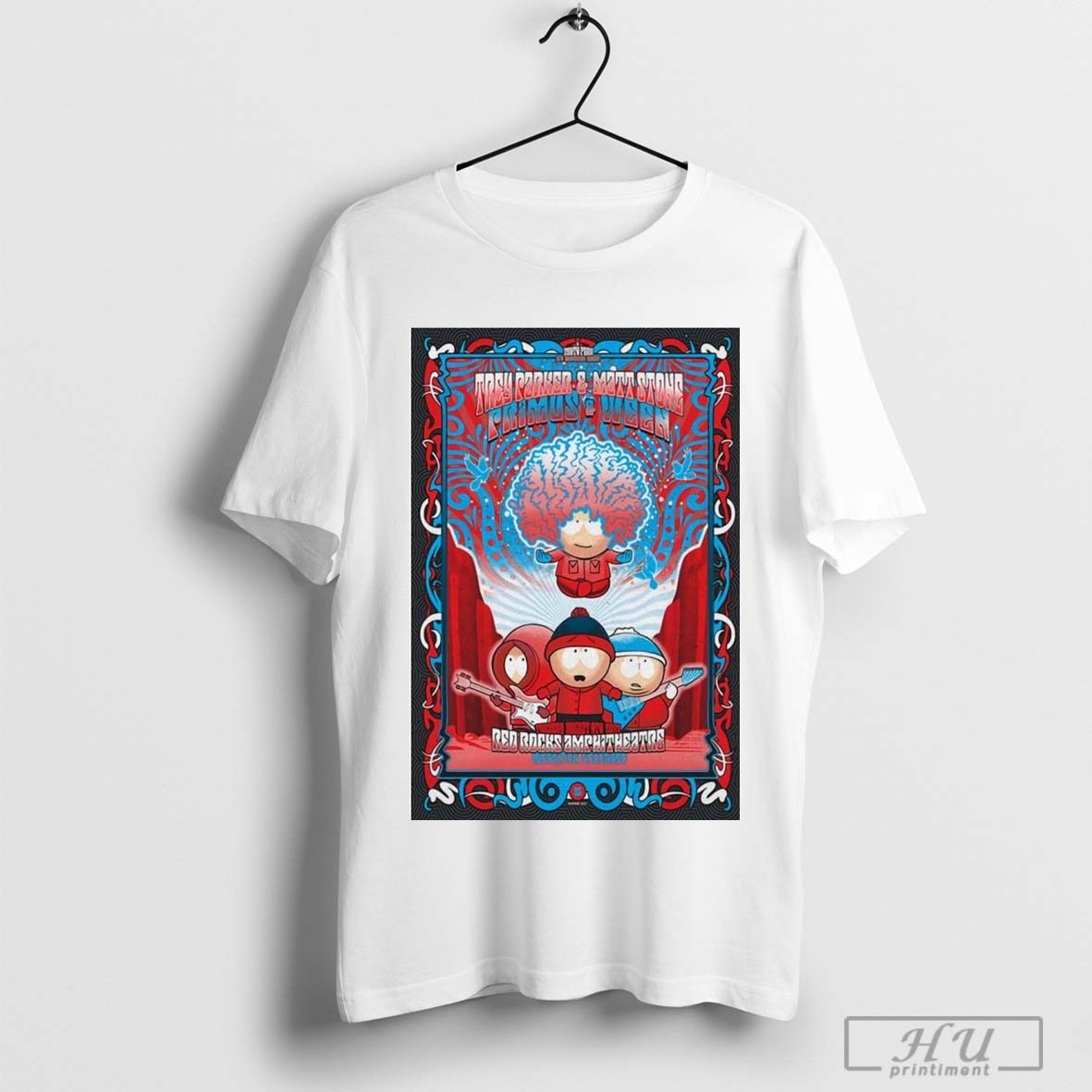 Poster Trey Parker Matt Stone 2025 Tour Primus Ween Red Rocks Amphitheatre