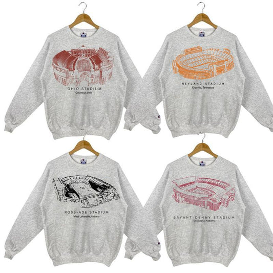 All Teams NCAA Football Stadium Crewneck Sweatshirt â€“ Unisex College NCAA Sweatshirt, Classic Sport Sweatshirt, Great Gift for Sports Fans