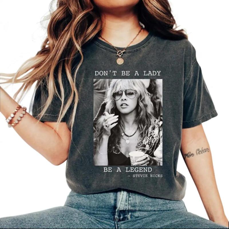 Don't Be a Lady Be a Legend Stevie Niks, Stevie Niks Shirt, Stevi Shirt Fan Gifts, Fleetwood Mac Shirt, Unisex Cotton Shirt For Men And Women