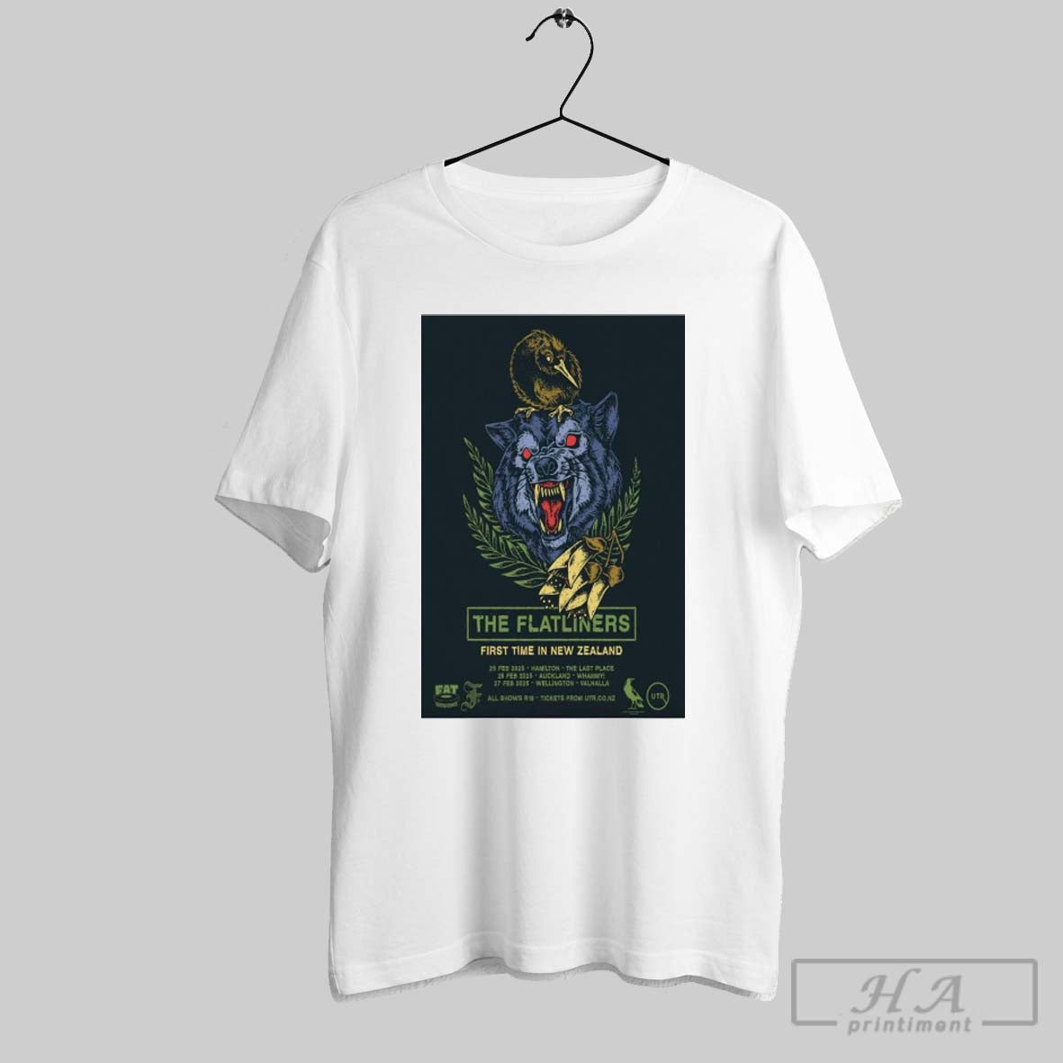 Poster The Flatliners First Time In New Zealand Feb 25 27 2025 Shows T Shirt