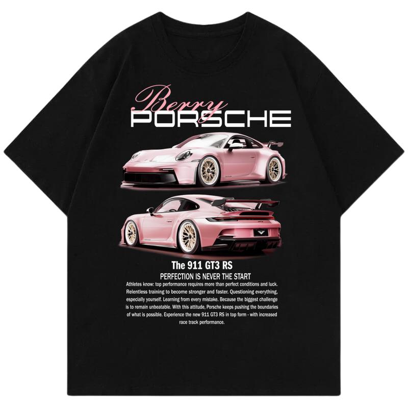 Porsche 911 GT3 RS Pink T-Shirt, Unisex, Menswear, Street Racing Shirt, Car Shirt, Boyfriend Gift