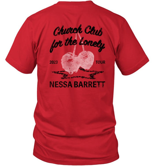 Shirt Nessa Barrett Church Club For The Lonely 2023 Tour Cherry