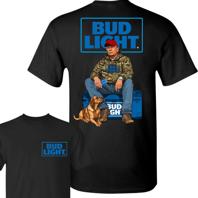 Bud Light Trump Hunting Camo Unisex shirt, Trump won 47th president Election 2024 shirt, Bud Light  Light Fuel Hand Drill Dog Hunt Tee, Trump With Local Boy Cotton shirt Full Color Full Size