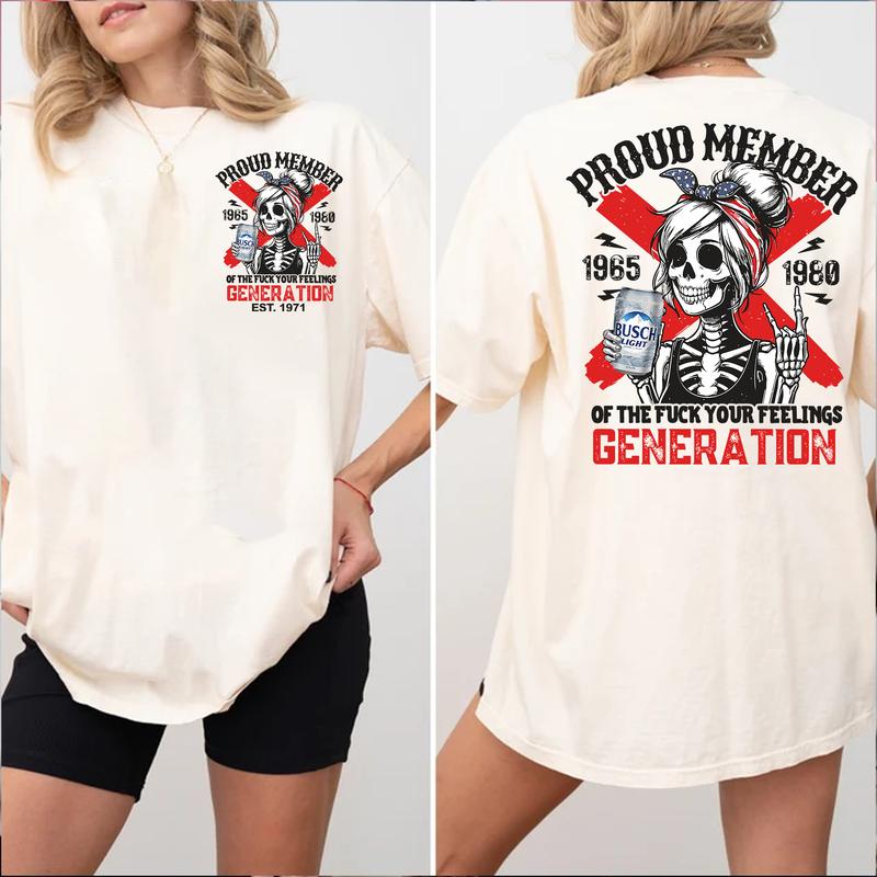 Gen X Proud Member Bus Shirt: Raised On Hose Water T-Shirt, Vintage Humor, Funny Quotes Gen X Tee