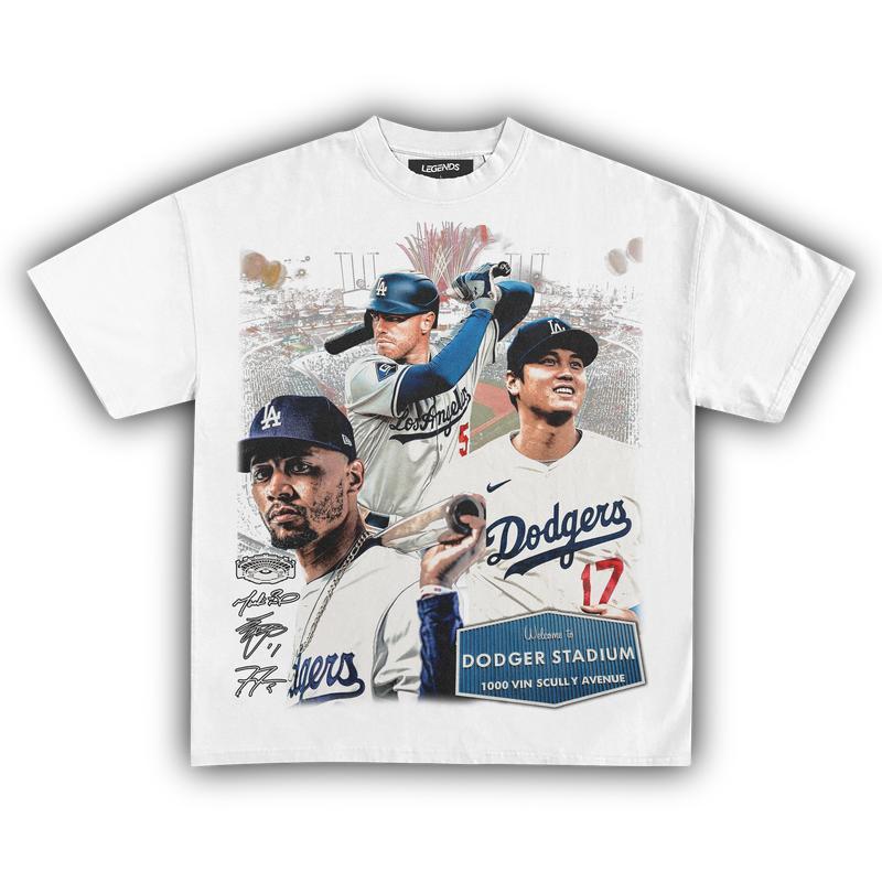 DODGER TOP 3 MVP GRAPHIC TEE, Sport Shirt Graphic Tee Trendy Baseball Shirt Gift For Fans All Size Short Sleeve Summer Fashion Hip Hop Streetwear Styl