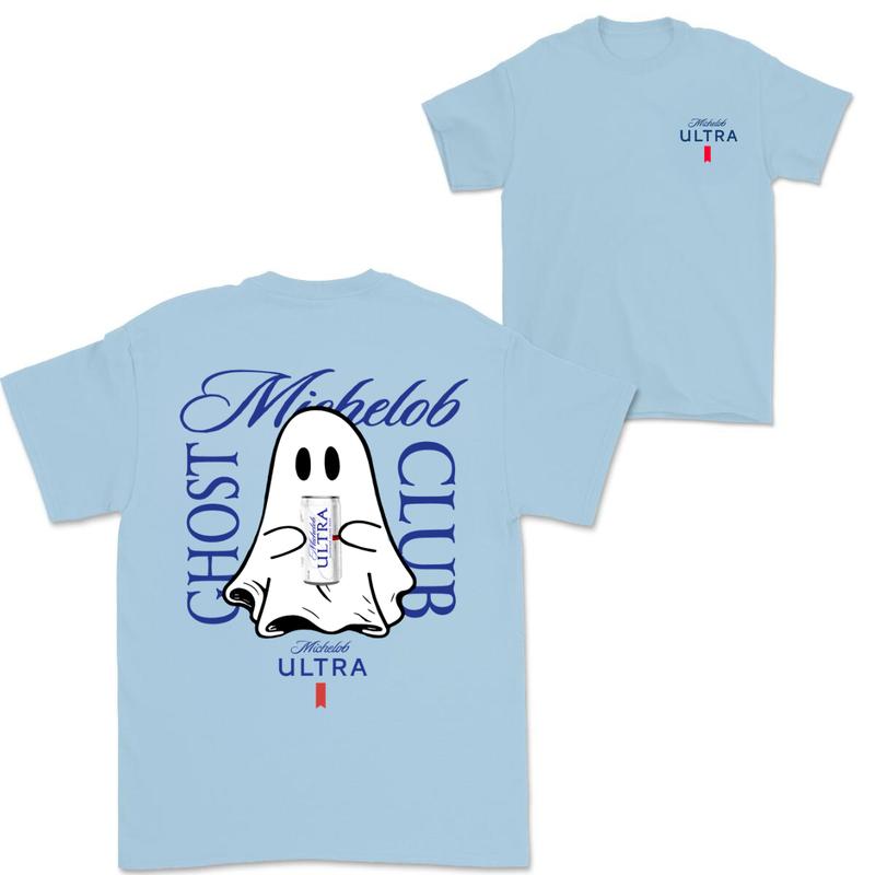 Michelob Ultra Cute Boo Ghost Halloween 2 Sided T-Shirt, Michelob Ultra Halloween Shirt For Men And Women, Halloween Cute Ghost Trendy Shirt