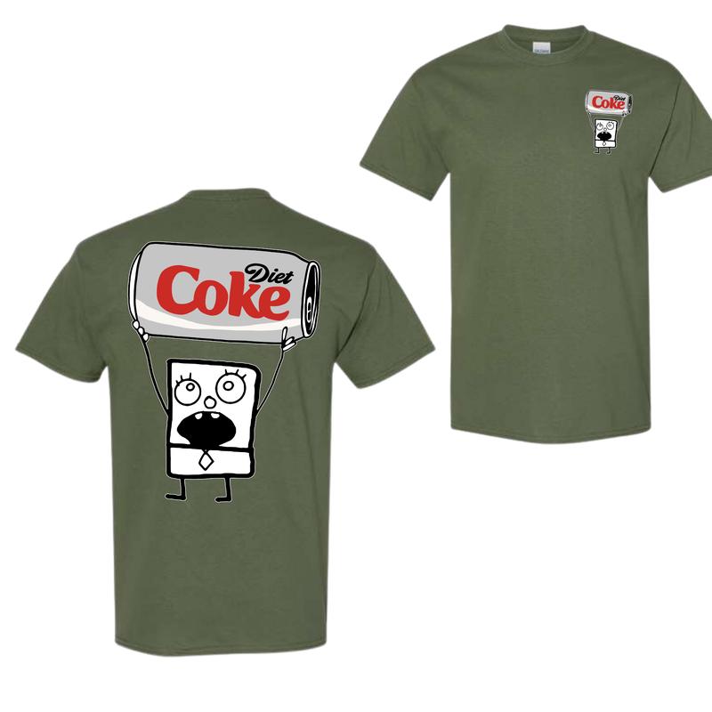 Doodlebob Diet Coke 2-Sided Hoodie, Sweatshirt, and T-Shirt - Funny Full-Color Unisex Design for Summer, Perfect for Men and Women, Great Gift for All.