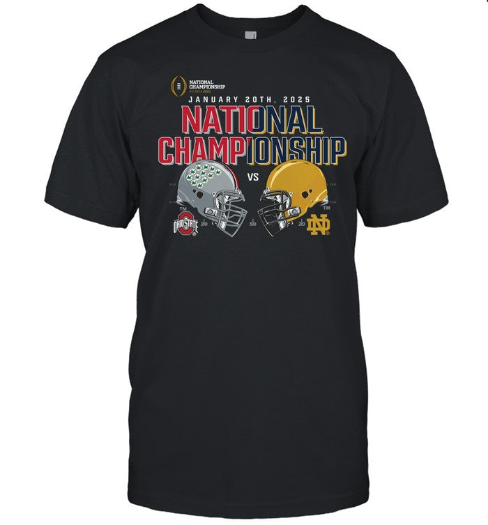 January 20th, 2025 National Championship Ohio State Buckeyes vs Notre Dame T-Shirt