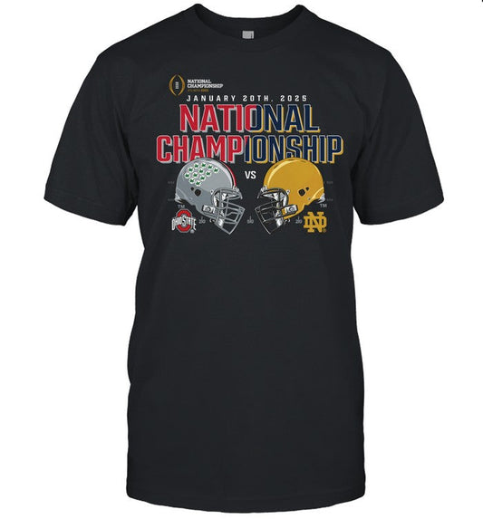 January 20th, 2025 National Championship Ohio State Buckeyes vs Notre Dame T-Shirt