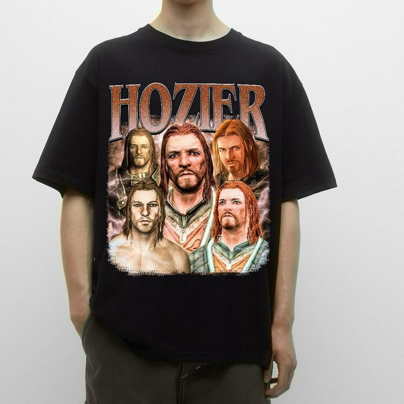 Brynjolf Skyrim Hozier Vintage Shirt Cotton Top Unisex t-shirt crewneck