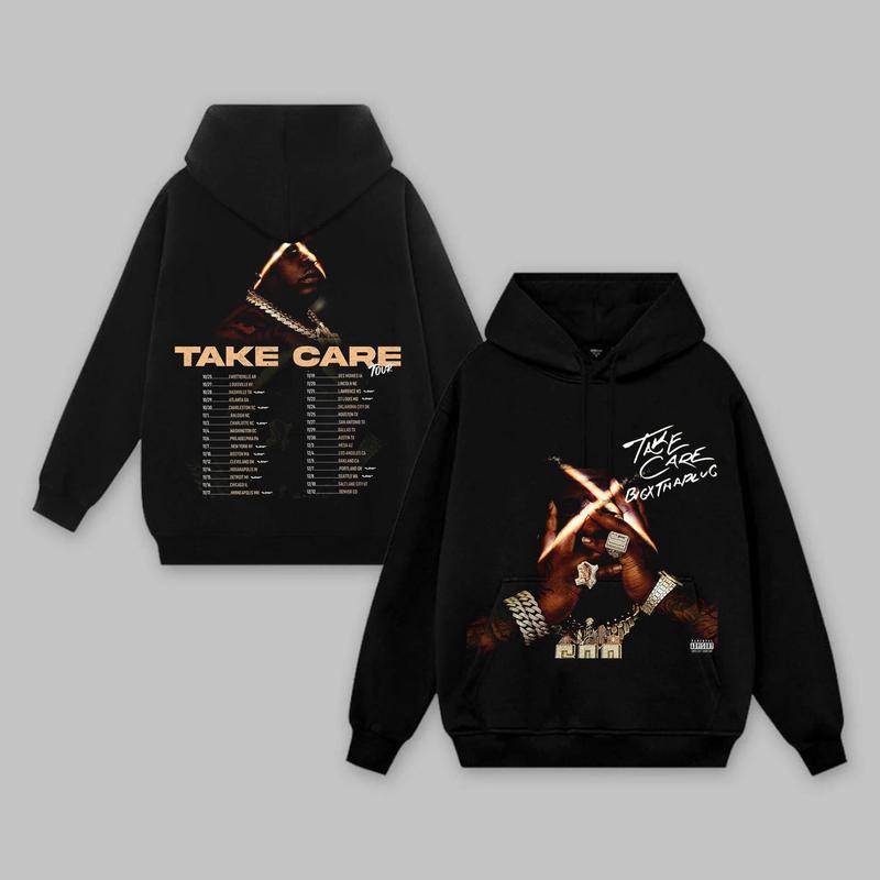 BigXthaPlug Take Care Ver2 Vintage 90s Graphic Tees, 2 Sides Cotton Vintage Shirt To Match Sneaker Hiphop Clothing Rapper Merch Shirt, Hiphop Tour Concert 2024, Gift For Fan Y2K Aesthetic Hoodie Sweatshirt
