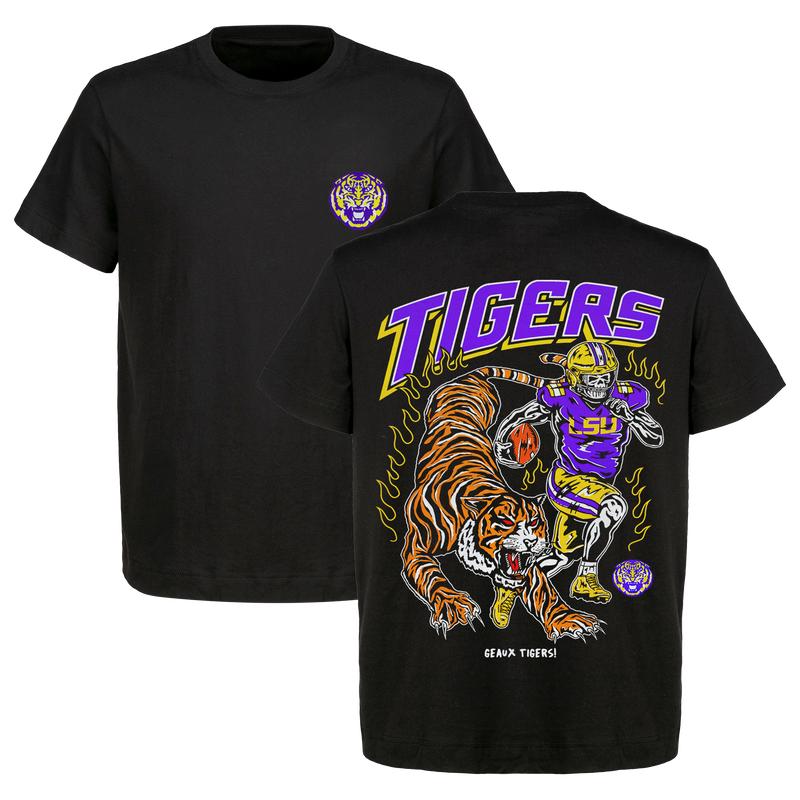 Warren Lotas - LSU Tigers Football - Dead Man's Graphic T-Shirt for Men and Women - Ideal for Game Days, Stylish Team Apparel.
