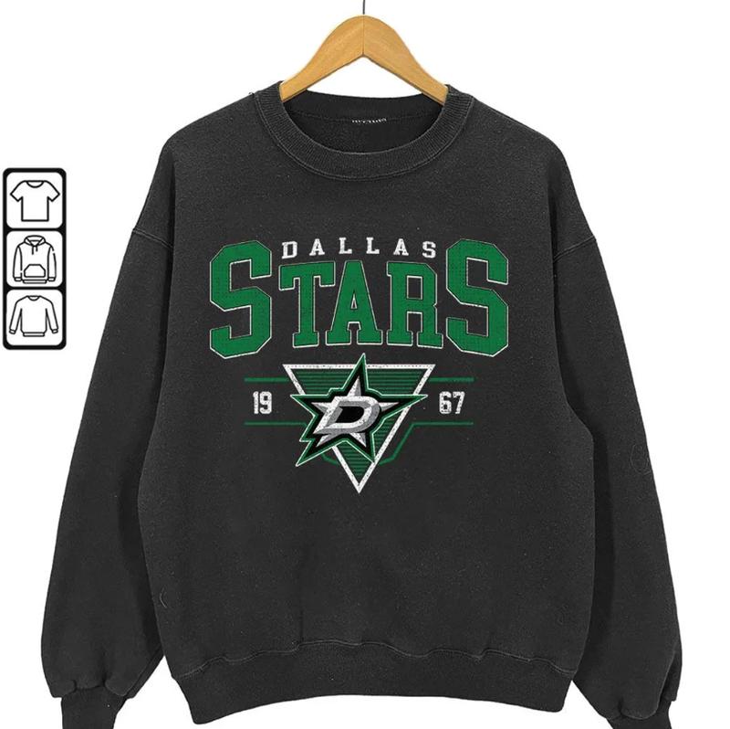 Vintage 90s Dallas Stars Shirt, Crewneck Dallas Stars Sweatshirt, Jersey Hockey Gift For Christmas