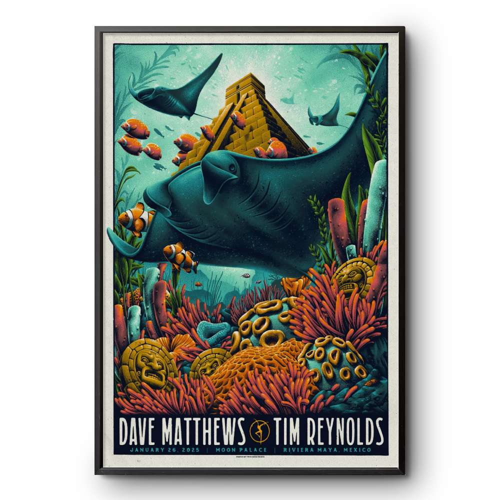 Dave Matthews & Tim Reynolds Riviera Maya Festival Jan 26, 2025 Moon Palace Mexico Poster