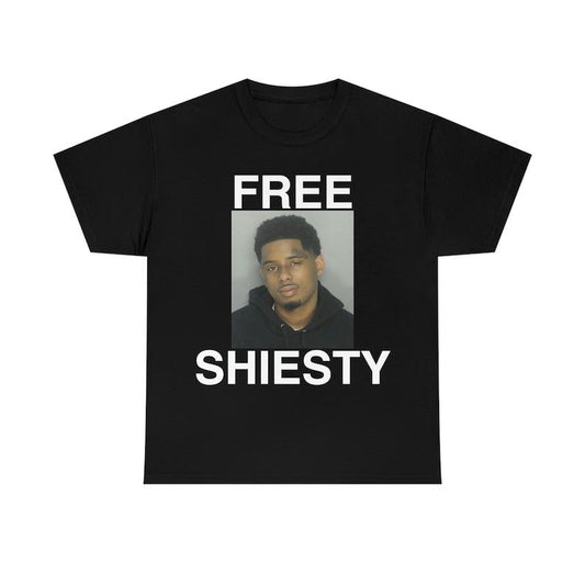 FREE SHIESTY Pooh Shiesty T-Shirt, Unisex Trendy Graphic Tee for Hip Hop Fans, Quirky Apparel Gift, Unique Chain Shirt Collectors Piece