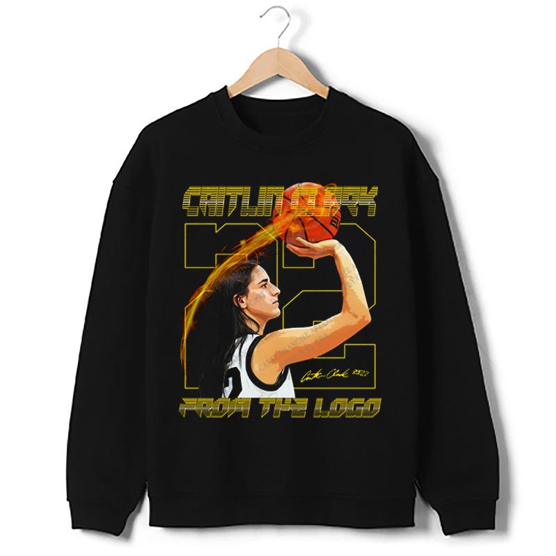 Caitlin Clark T-Shirt From The Logo Custom Fan Art Graphic Tee Crewneck Cotton Menswear Top