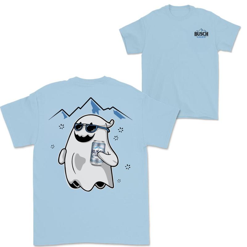 Busch Light Ghost Halloween 2 Sided T-Shirt, Busch Light Shirt For Men And Women, Halloween Trendy Shirt